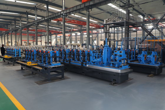 الصلب المدرفلة الباردة الشرائط أنبوب صنع آلة مع إنهاء اون لاين