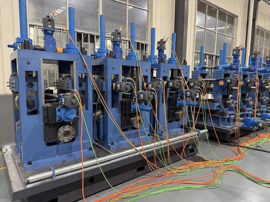 آلة مطحنة أنبوب اللحام ZY20 HF φ10-26mm أنابيب الصلب المستديرة 0.4-1.5mm 100kW خط الحالة الصلبة